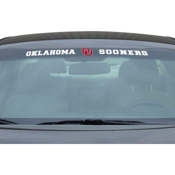 University Of Oklahoma Sun Stripe Windshield Decal 325 In X 34 In