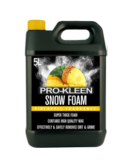 Pro-Kleen Snow Foam - Ph Neutral,Super Thick And Non-Caustic - Extremely Powerful & Easy To Use (Pineapple Fragrance, 5L)