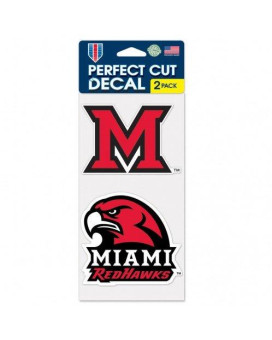 Wincraft Ncaa University Of Miami-Ohio Perfect Cut Decal (Set Of 2) 4 X 4 - 58173014