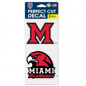 Wincraft Ncaa University Of Miami-Ohio Perfect Cut Decal (Set Of 2) 4 X 4 - 58173014