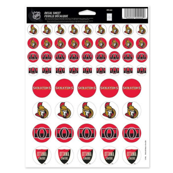 Wincraft Nhl Ottawa Senators Vinyl Sticker Sheet 8.5 X 11