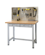 Seville Classics UltraHD Stainless Steel Pegboard Workcenter