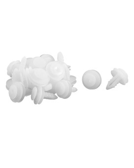 Uxcell 20 Pcs White Plastic Push-Type Door Trim Mat Clips