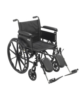 Drive Medical CX418ADFA-ELR Cruiser X4 Wheelchair, Black