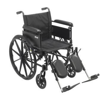 Drive Medical CX418ADFA-ELR Cruiser X4 Wheelchair, Black