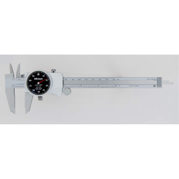 Mitutoyo 505-742-56 D6"TX-6 Dial Caliper, Black Face, 0.1"/Rev, 0"-6", 0.001"