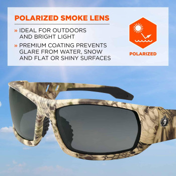 Ergodyne Skullerz Odin Safety Sunglasses, ANSI Z87 Impact Resistant, Durable Full Frame