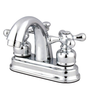 Kingston Brass FB5611AX Restoration 4" Centerset Bathroom Faucet, 3-5/8 inch in Spout Reach, Polished Chrome