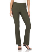 Rekucci Womens Ease Into Comfort Straight Leg Pant With Tummy Control (6 Short, Olive)