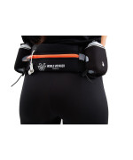 Premium Quality No Bounce Runners Hydration Belt With Reflectors, Smartphone Pocket & Bpa Free Water Bottles - Orange Zipper