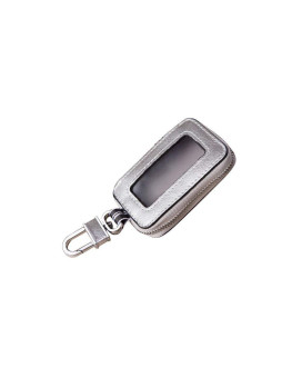 Keeping Universal Vehicle Car Smart Key Case Remote Fob Case Holder Keychain Ring Case Bag (Silver)