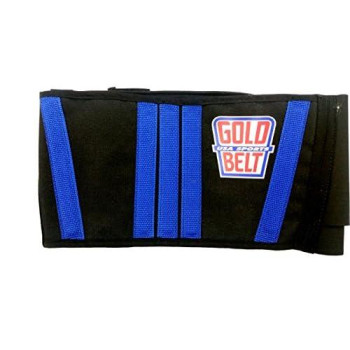 The Original Gold Belt Professional Belt Motorcycle Kidney Belt (Black/Blue) Fits 25 - 36 Waist