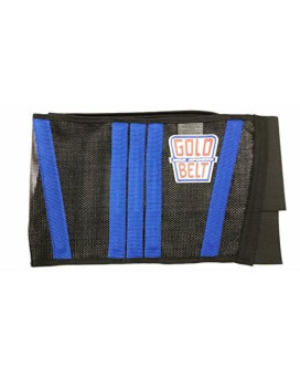 The Original Gold Belt Two Cool Motorcycle Kidney Belt (Black/Blue) Fits 27 - 36 Waist