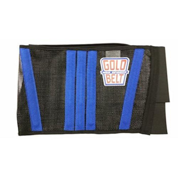 The Original Gold Belt Two Cool Motorcycle Kidney Belt (Black/Blue) Fits 27 - 36 Waist