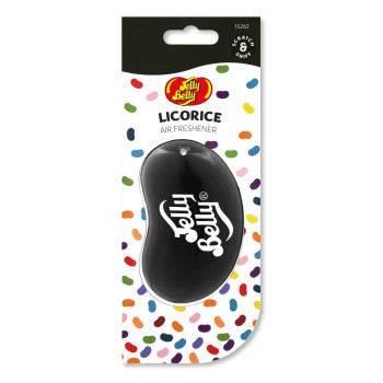 Jelly Belly Car Air Freshener - Licorice 3D Hanging Freshener Car Scent Lasts Up To 30 Days, Air Freshener Car, Home Or Office Genuine Car Air Fresheners For Women, Men And Kids