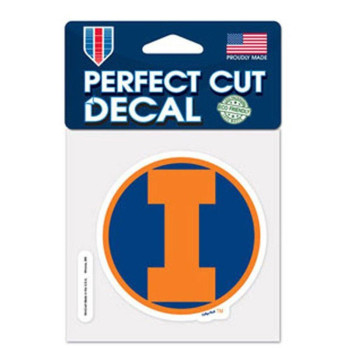 Wincraft Ncaa Illinois Illini 4X4 Perfect Cut Color Decal One Size Team Color