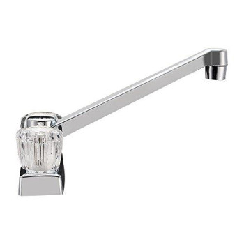 Dura Faucet Df-Pk640A-Cp Rv Swivel Kitchen, Galley, Or Bar Faucet With Crystal Acrylic Knobs (Chrome)