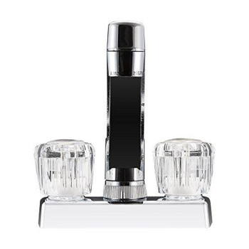 Dura Faucet Df-Pk640A-Cp Rv Swivel Kitchen, Galley, Or Bar Faucet With Crystal Acrylic Knobs (Chrome)