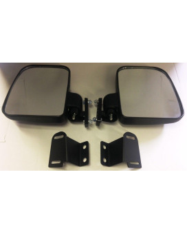 Side View Mirror Set Fits Polaris Ranger XP900 2013+ Lock N Ride Cab Frame (NOT FOR ROUND ROLL BARS)