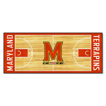 Fanmats 19514 Maryland Terrapins Basketball Court Runner Rug - 30In. X 72In. Sports Fan Area Rug