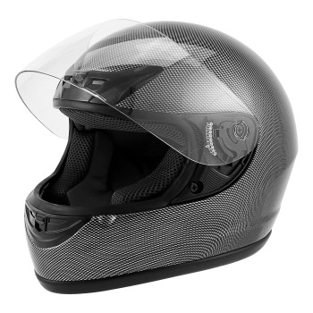 Xfmt Dot Adult Motorcycle Flip Up Full Face Helmet Street Dirt Bike Atv Helmets (Carbon Fiber, Medium)