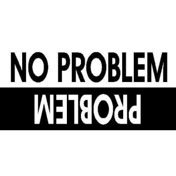 Cmi303 Problem / No Problem Offroad Decal | 8-Inches By 3.75-Inches | Premium Quality Black Vinyl