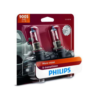 Philips Automotive Lighting 9005 X-Tremevision Upgrade Headlight Bulb With Up To 100% More Vision, 2 Pack, 9005Xvb2