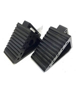 MAXXHAUL 70472 Solid Rubber Heavy Duty Black Wheel Chock 2-Pack, 8" x 4" x 6"