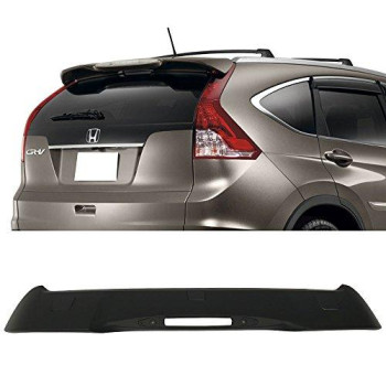 Roof Spoiler Compatible With 2012-2016 Honda Cr-V, Factory Style Abs Painted Matte Black Rear Wind Spoiler Wing By Ikon Motorsports, 2013 2014 2015