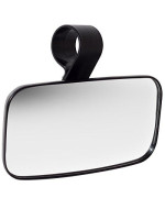 Rear View Mirror Utv Accessories - Mirrors Best For Wide Angle Center Or Side-By-Side Off Road Clear-View - High Impact Abs Housing & Universal Roll Cage Bar Mounts With Shatter-Proof Tempered Glass