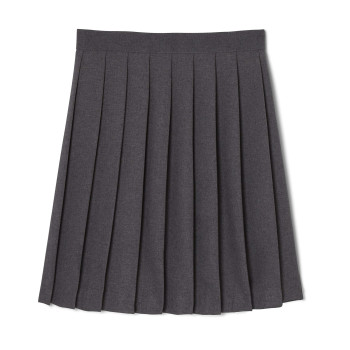 French Toast Girls Pleated Skirt, Heather Gray, 125 ,Plus Girls