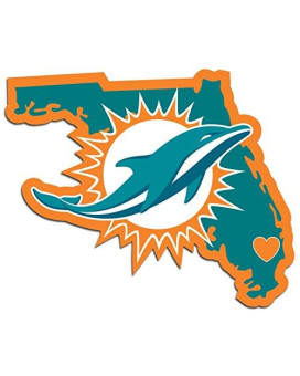 Nfl Siskiyou Sports Fan Shop Miami Dolphins Home State Decal One Size Team Color