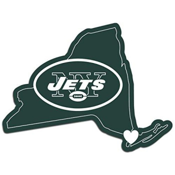 Nfl Siskiyou Sports Fan Shop New York Jets Home State Decal One Size Team Color