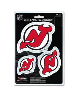 Fanmats Nhl New Jersey Devils Team Decal 3-Pack Red One Size