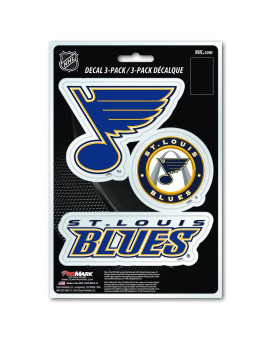 Nhl St. Louis Blues Team Decal 3-Pack