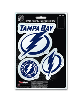 Fanmats Nhl Tampa Bay Lightning Team Decal 3-Pack Blue