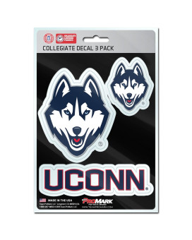 Ncaa Connecticut Huskies Team Decal 3-Pack