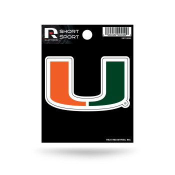 Ncaa Miami Hurricanes Die Cut Team Logo Short Sport Sticker