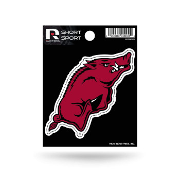 Rico Industries Ncaa Arkansas Razorbacks Die Cut Team Logo Short Sport Sticker