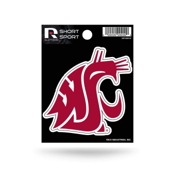 Rico Industries Ncaa Washington State Cougars Die Cut Team Logo Short Sport Sticker