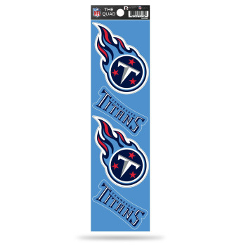 Rico Industries Nfl Tennessee Titans Die Cut 4-Piece The Quad Sticker Sheet