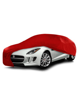 Cosmos - Indoor Car Cover Compatible With Main Coupa Models, Elastic, Breathable And Dustproof Fabric, Soft Lining, Snug Fit, Red