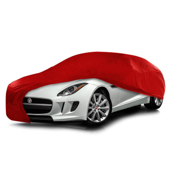 Cosmos - Indoor Car Cover Compatible With Main Coupa Models, Elastic, Breathable And Dustproof Fabric, Soft Lining, Snug Fit, Red