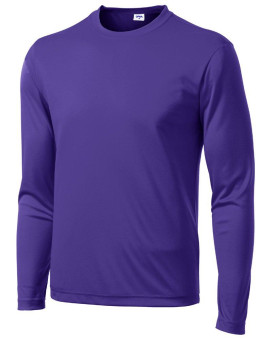 Opna Mens Long Sleeve Moisture Wicking Athletic Shirts Purple-S