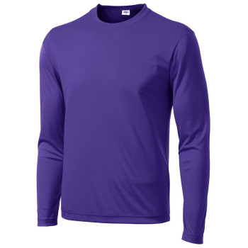 Opna Mens Long Sleeve Moisture Wicking Athletic Shirts Purple-S