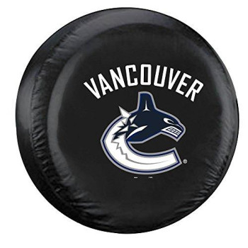 Fremont Die Nhl Vancouver Canucks Tire Cover, Standard Size (27-29 Diameter), Black/Team Colors