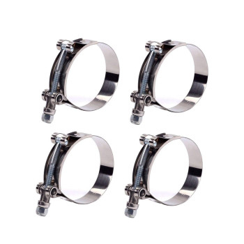 4Pcs 1 32Mm - 37Mm Stainless Steel T-Bolt Clamps Turbo Intake Intercooler Clamp