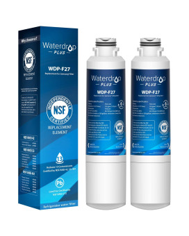 Waterdrop Plus Da29-00020B Nsf 4015342 Certified Refrigerator Water Filter, Replacement For Samsung Water Filter Da29-00020B, Haf-Cin, Hdx Fms-2, Rf28Hmedbsr, Rf263Beaesr, Wdp-F27, 2 Filters