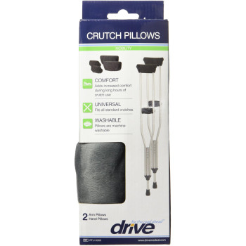 Drive Medical Crutch Pillows Accessory Kit, Gray