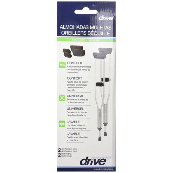 Drive Medical Crutch Pillows Accessory Kit, Gray